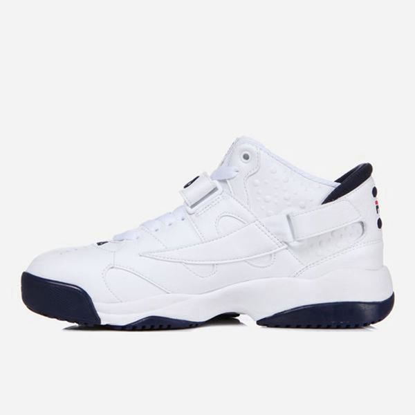 Fila Spoiler 95 Men's Lifestyle Shoes - White/Navy,NZ 287-38576